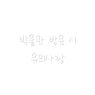 박물관 방문 시 유의사항