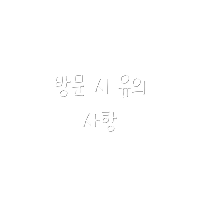 방문 시 유의 사항
