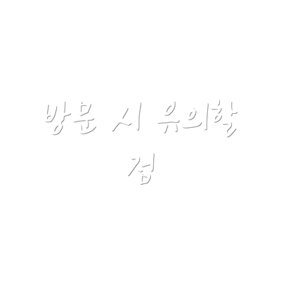 방문 시 유의할 점