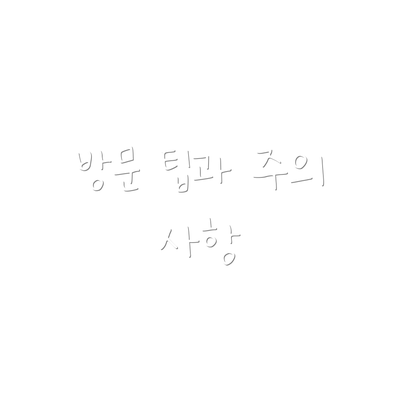 방문 팁과 주의 사항