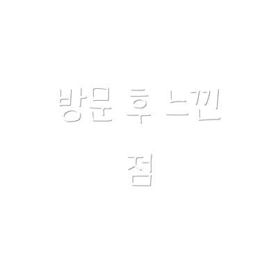방문 후 느낀 점