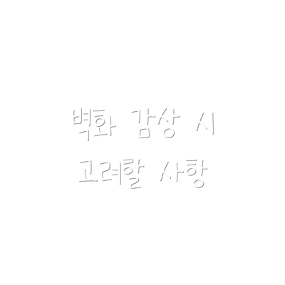 벽화 감상 시 고려할 사항