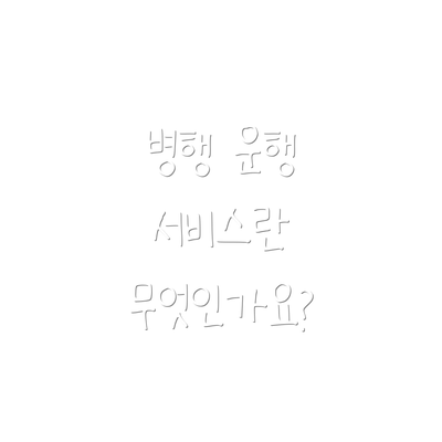 병행 운행 서비스란 무엇인가요?