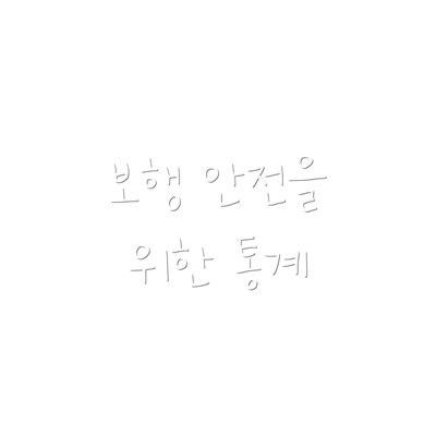 보행 안전을 위한 통계
