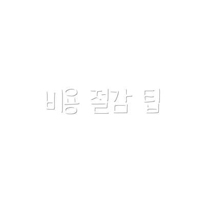 비용 절감 팁