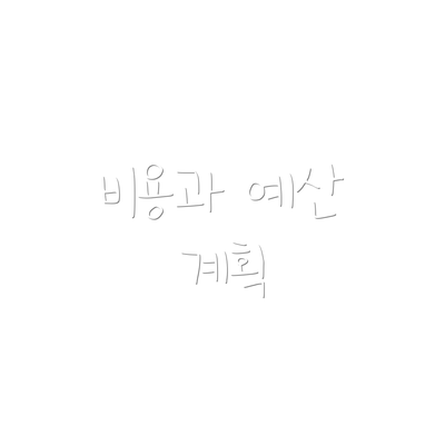비용과 예산 계획