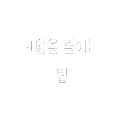 비용을 줄이는 팁