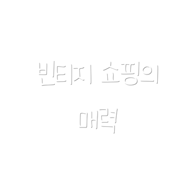 빈티지 쇼핑의 매력