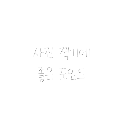 사진 찍기에 좋은 포인트