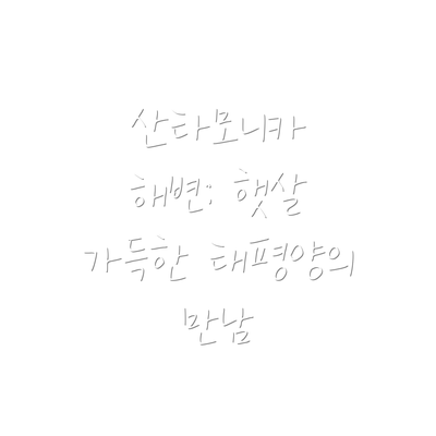 산타모니카 해변: 햇살 가득한 태평양의 만남