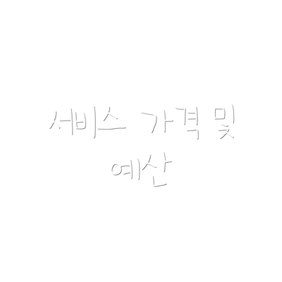 서비스 가격 및 예산