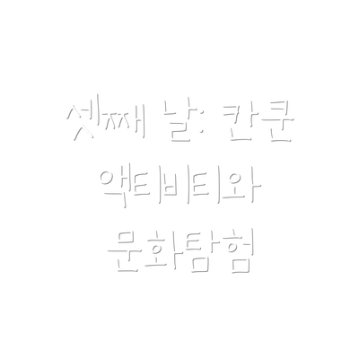 셋째 날: 칸쿤 액티비티와 문화탐험