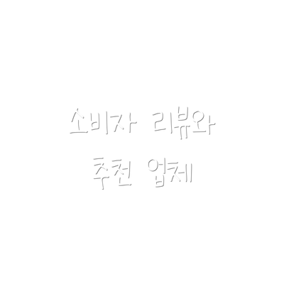 소비자 리뷰와 추천 업체