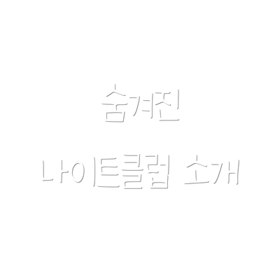 숨겨진 나이트클럽 소개