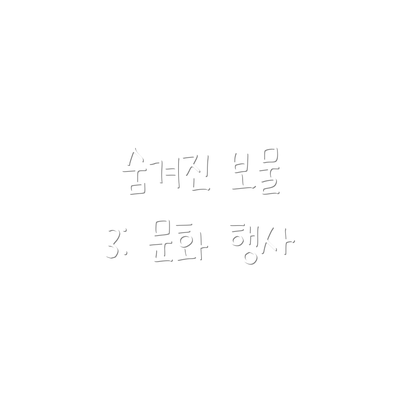 숨겨진 보물 3: 문화 행사