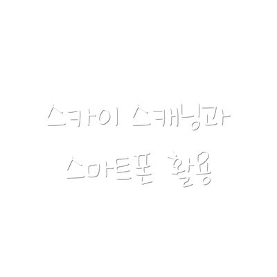 스카이 스캐닝과 스마트폰 활용
