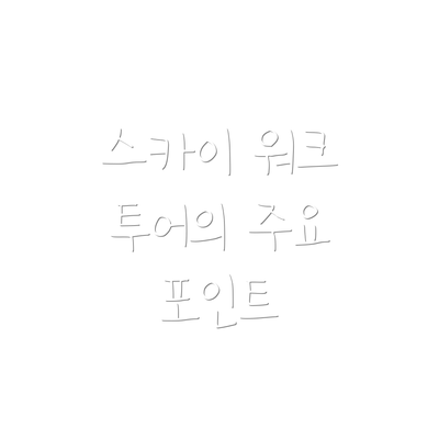 스카이 워크 투어의 주요 포인트