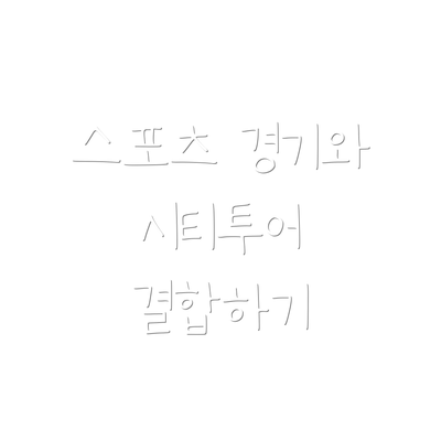 스포츠 경기와 시티투어 결합하기