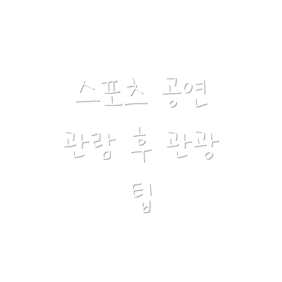 스포츠 공연 관람 후 관광 팁