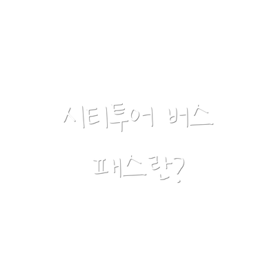 시티투어 버스 패스란?