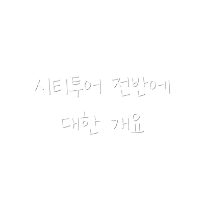 시티투어 전반에 대한 개요