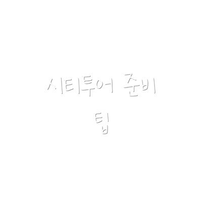 시티투어 준비 팁