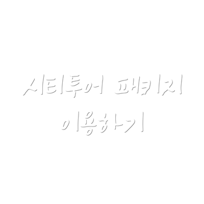 시티투어 패키지 이용하기