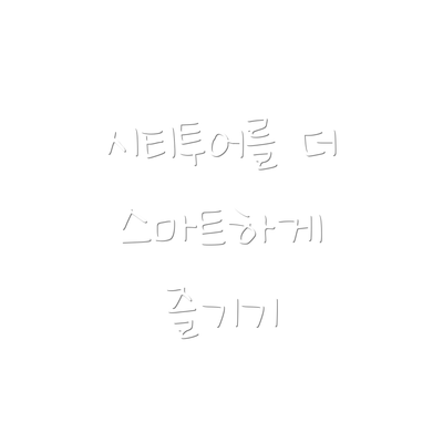 시티투어를 더 스마트하게 즐기기