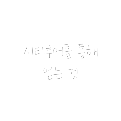 시티투어를 통해 얻는 것