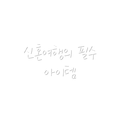 신혼여행의 필수 아이템