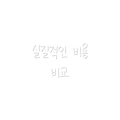 실질적인 비용 비교