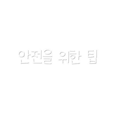 안전을 위한 팁
