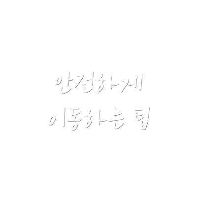 안전하게 이동하는 팁