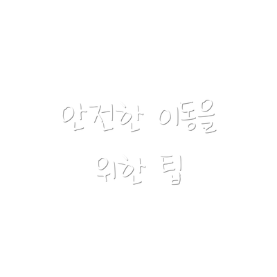 안전한 이동을 위한 팁