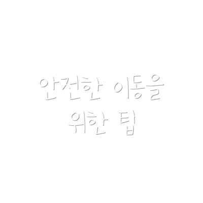 안전한 이동을 위한 팁