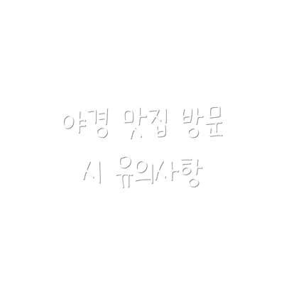 야경 맛집 방문 시 유의사항
