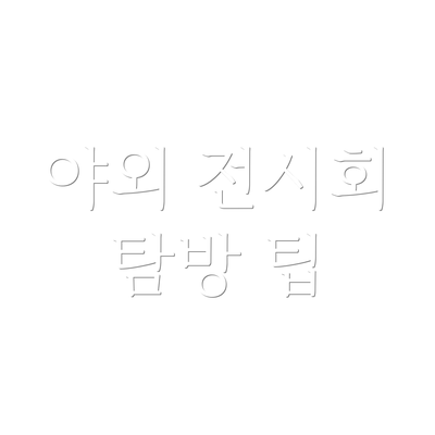 야외 전시회 탐방 팁