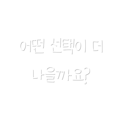 어떤 선택이 더 나을까요?
