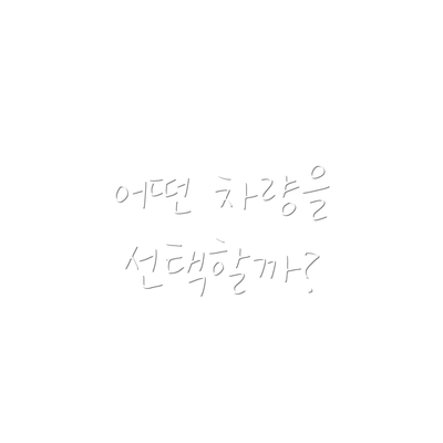 어떤 차량을 선택할까?