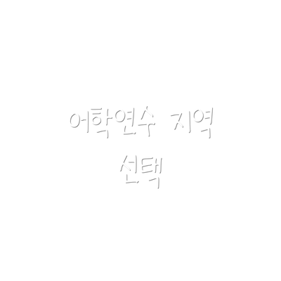 어학연수 지역 선택