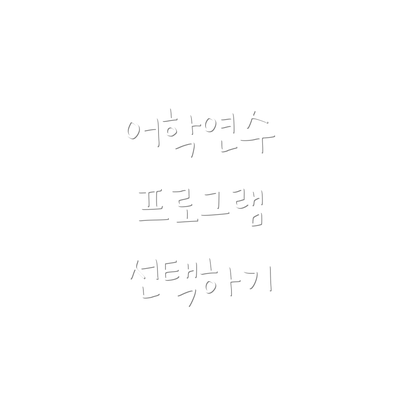어학연수 프로그램 선택하기