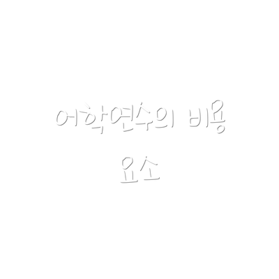 어학연수의 비용 요소