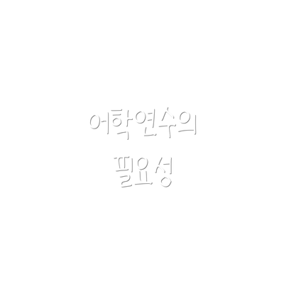 어학연수의 필요성