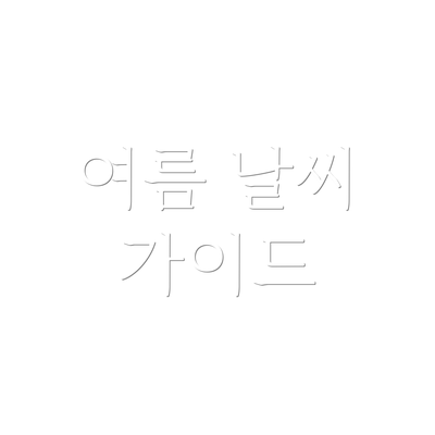 여름 날씨 가이드