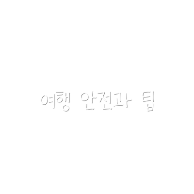 여행 안전과 팁