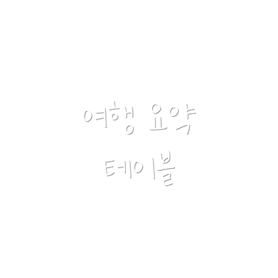 여행 요약 테이블