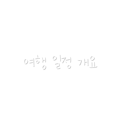 여행 일정 개요