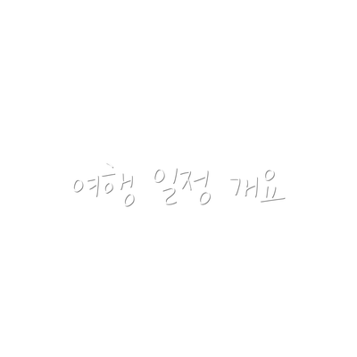 여행 일정 개요