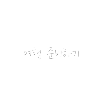 여행 준비하기