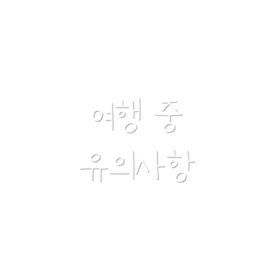 여행 중 유의사항